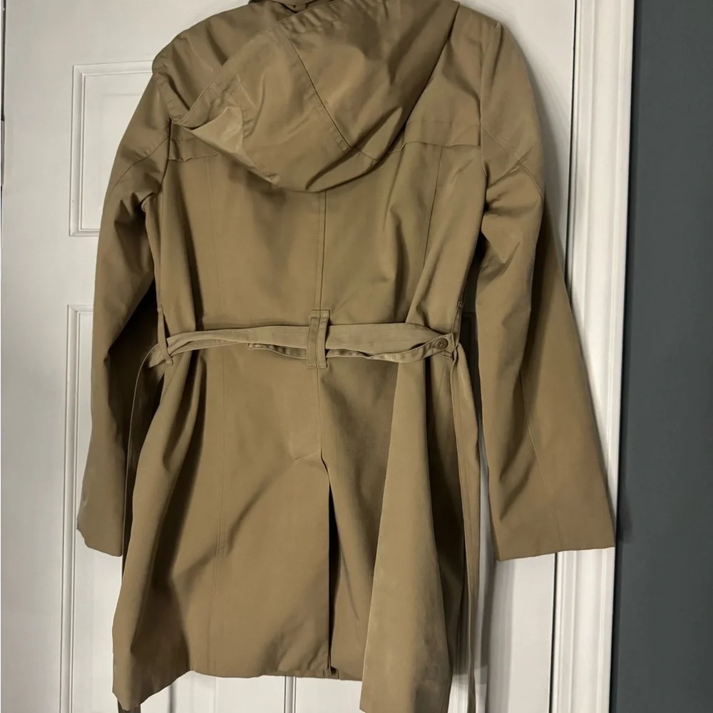 croft & barrow Tan Hooded Trench Coat - Picture 2 of 3